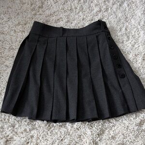 Sandro Charcoal Buttoned Mini Skirt